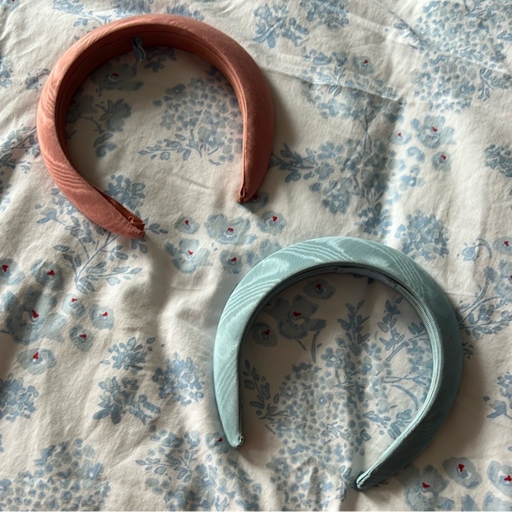 Pink & Blue padded silk Hill House headbands